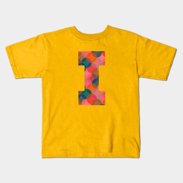 Letter I Initial Kids T-Shirt by Obstinate and Literate